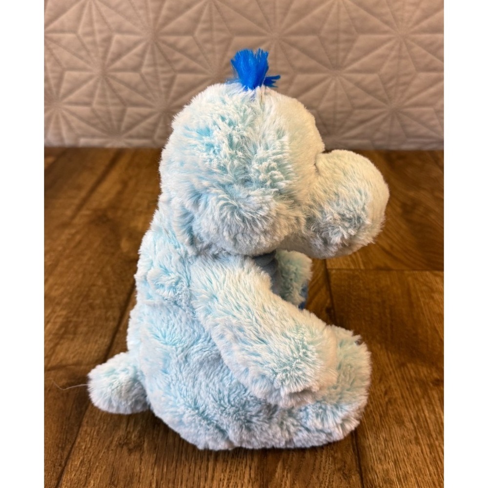 Kellytoy Plush Dinosaur Blue Ribbed Belly 2017 Stuffed Animal 10 Inch Dino Lovey - Picture 3 of 9